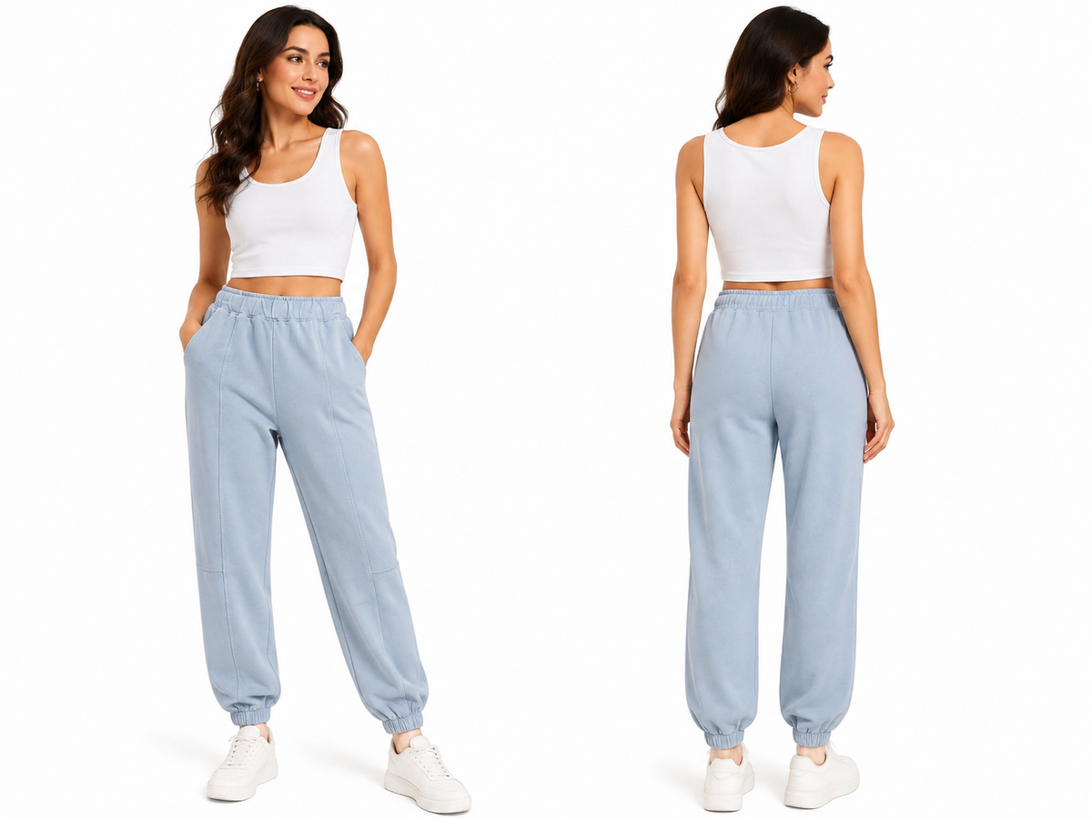 Women Elastic Waist Jogger Pants