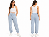 Women Elastic Waist Jogger Pants