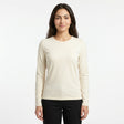 Long Sleeve Basic Top With Rou Neckline