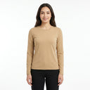 Long Sleeve Basic Top With Rou Neckline
