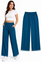 Women Wide Leg Elastic Waist Pants