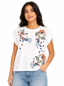 Casual Floral Print Short Sleeve T Shirt
