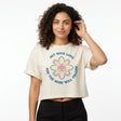 Casual Women Act With Love Cropped T Shirt
