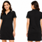 Casual Contrast Trim Short Sleeve Polo Dress