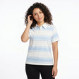 Casual And Striped Short Sleeve Polo Top