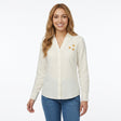 Women Embroidered Button Front Blouse
