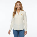 Women Embroidered Button Front Blouse