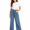 Girls High Waist Wide Leg Jeans