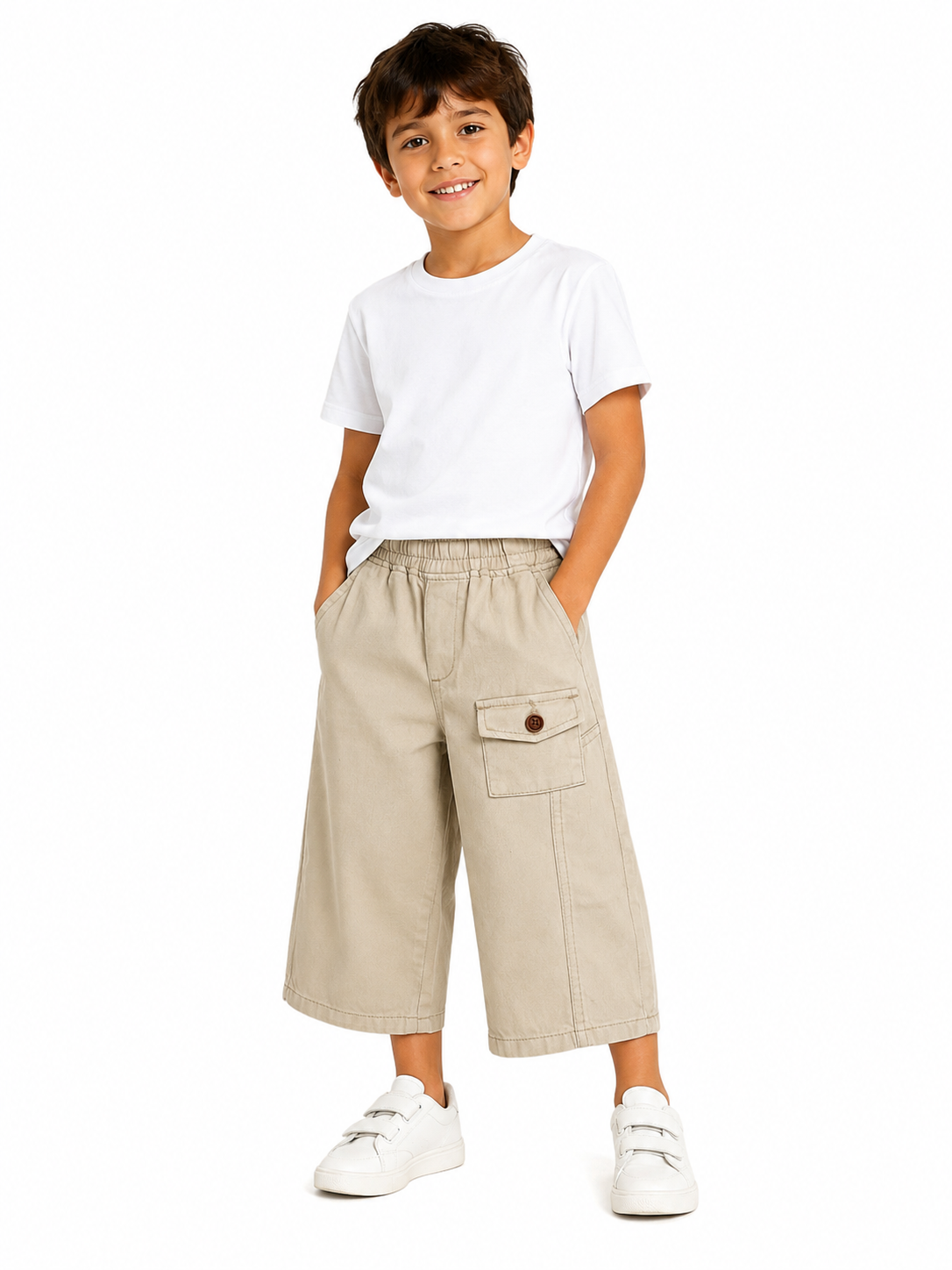 Kids Wide Leg Cargo Pants