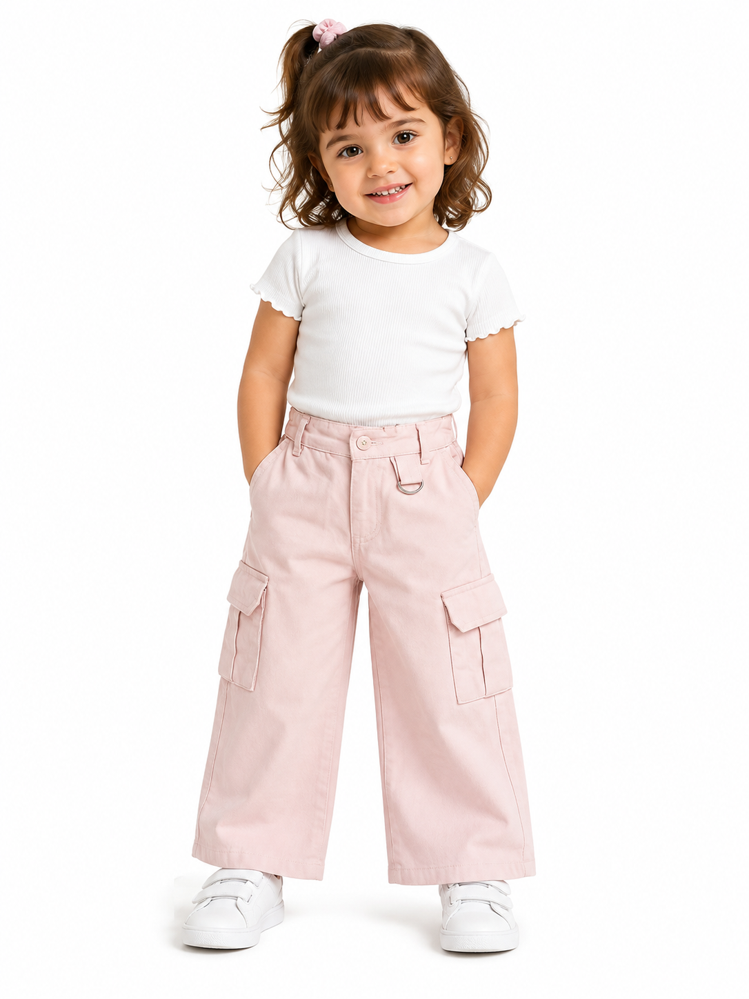 Girls Wide Leg Cargo Pants
