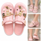 Girls Pearl And Chain Charm Clog Sandals With Buckle Strap
