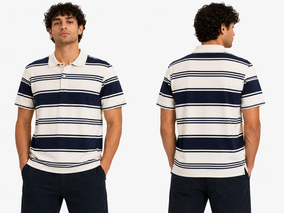 Boys Striped Polo T Shirt