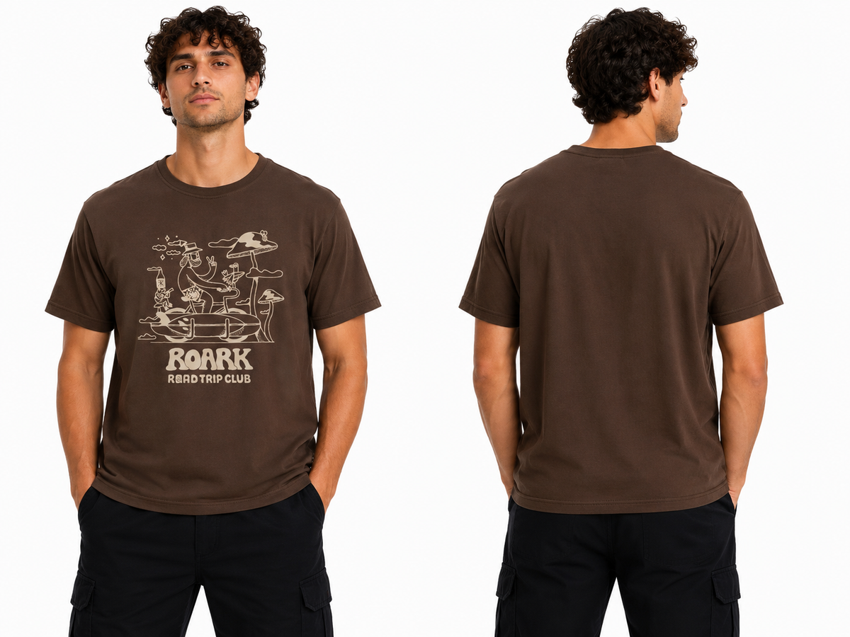 Men Roark Road Trip Club Graphic Crew Neck T Shirt