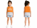 Girls Sleeveless Love Yourself Printed Top