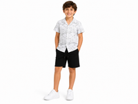 Boys Printed Resort Shirt And Shorts Set