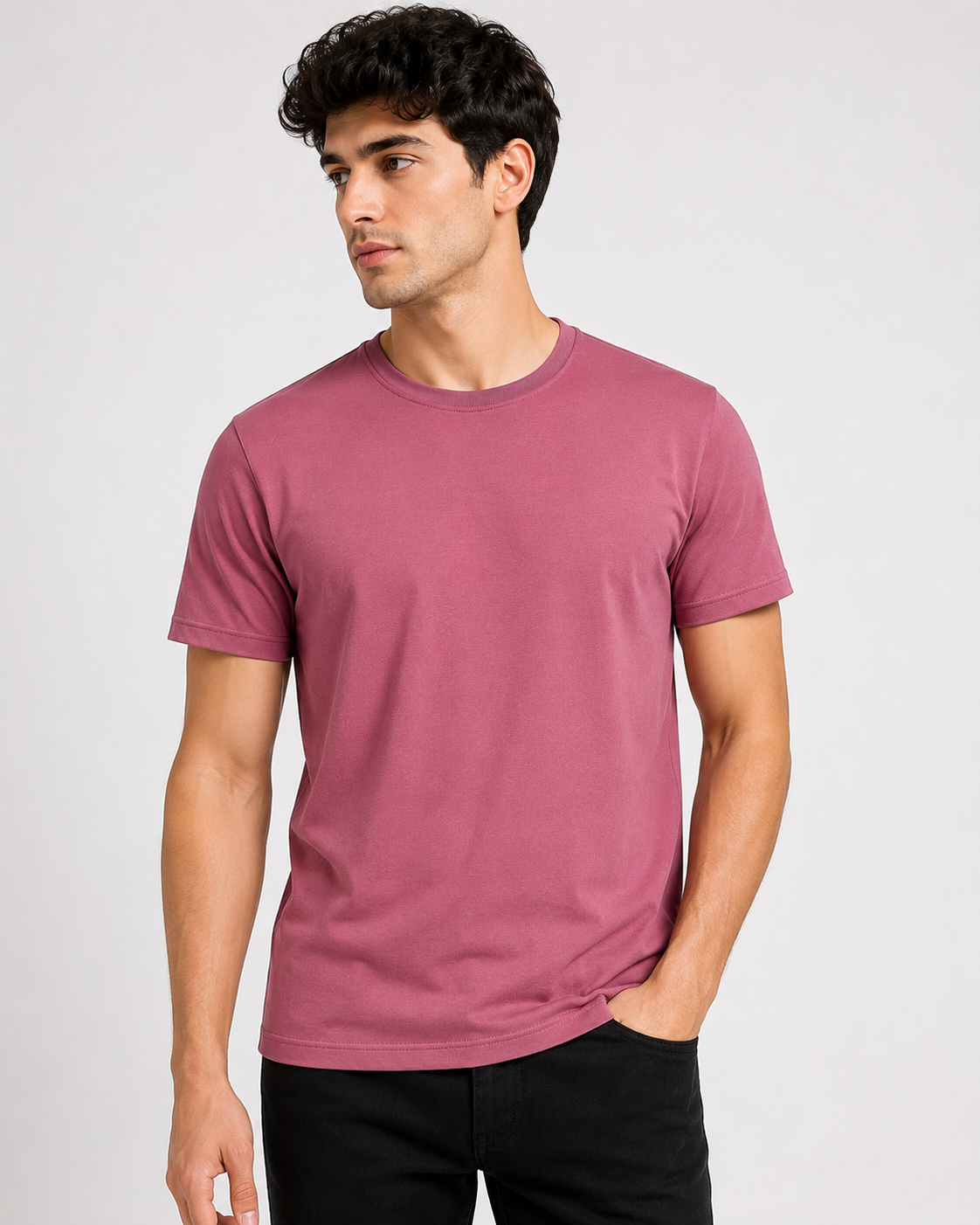 Men Basic Crew Neck T Shirt
