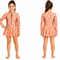 Girls Ice Print Long Sleeve Swim Dress