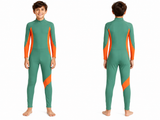 Girls Mint And Neon Long Sleeve Swimsuit