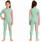 Girls Mint And Blush Long Sleeve Swimsuit