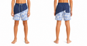 Men Palm Print Color Block Swim Shorts
