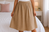 Women Textured Gathered Midi Skirt