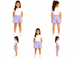 Girls Button Skort