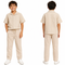 Boys Striped Short Sleeve Shirt And Linen Pants Set