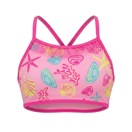 Girls Sea Print Two Piece Swimsuit