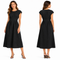Women Solid Midi Waist Dress