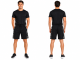 Men Sports Shorts With Printed Side Panels
