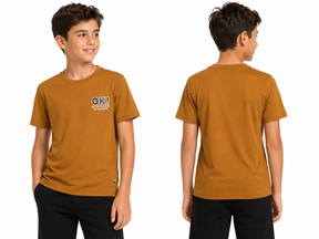 Boys Baseball Cap Patch Short Sleeve T Shirt