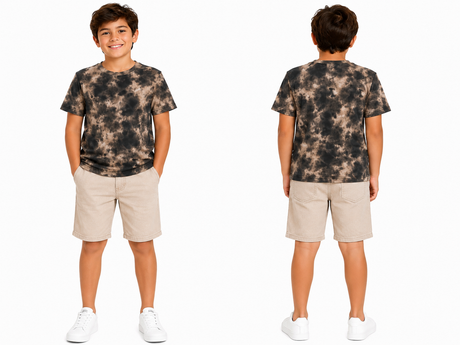 Boys Basic Crew Neck Short Sleeve T Shirt