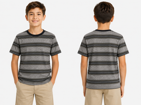Boys Striped Short Sleeve T Shirt