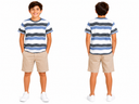 Boys Wavy Stripe Printed T Shirt