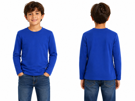 Kids Solid Long Sleeve T Shirt