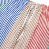 Women Striped Midi Dress With Ruffle Sleeves