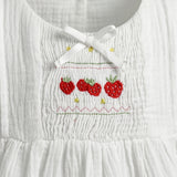 Girls Cherry Embroidered Dress