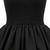 Girls Sleeveless Ribbed Bubble Dress