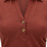 Sleeveless Collared Top With Button Placket