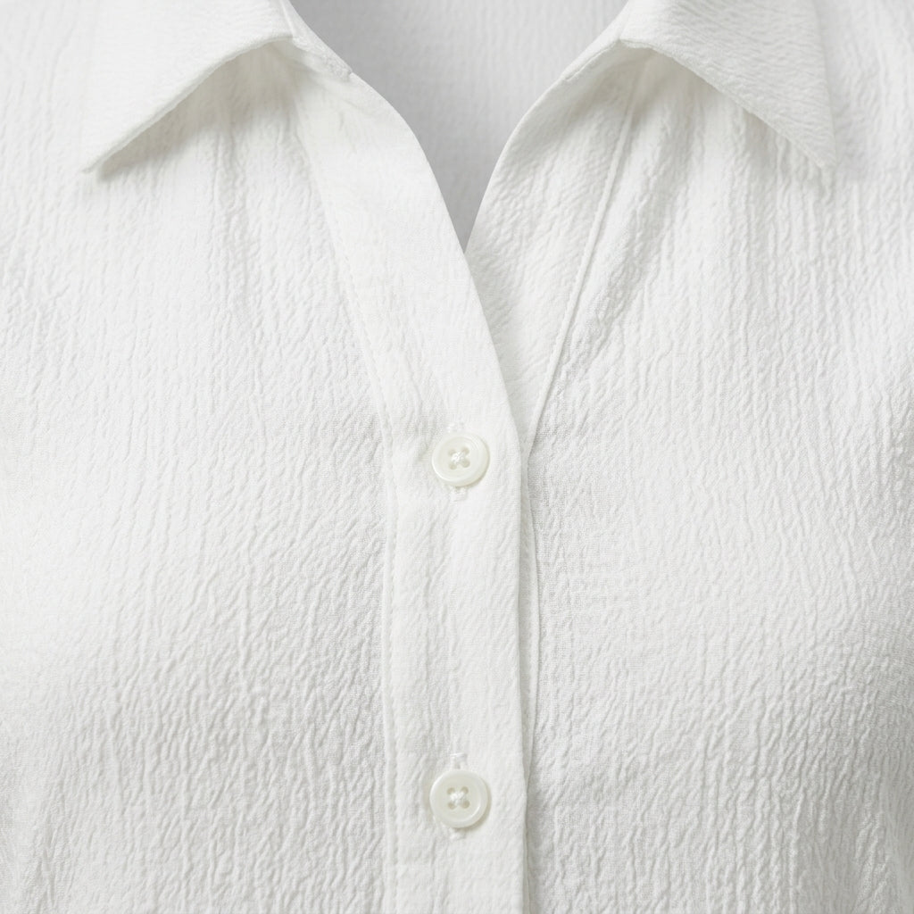 Girls Sleeveless Collared Button Front Top
