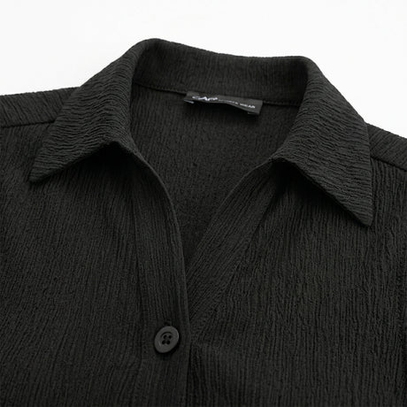 Girls Sleeveless Collared Button Front Top