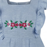 Girls Embroidered Wide Leg Jumpsuit