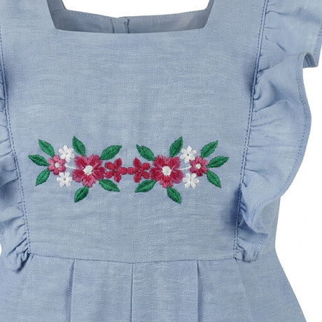 Girls Embroidered Wide Leg Jumpsuit