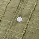 Kids Short Sleeve Textured Button Front Shirt