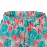 Girls Floral One Shoulder Swim Set