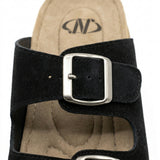 Double Buckle Slip On Sandals