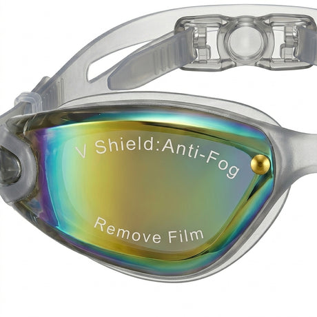 Onquest Mirrored Racing Swim Goggles With Protective Case Free Size
