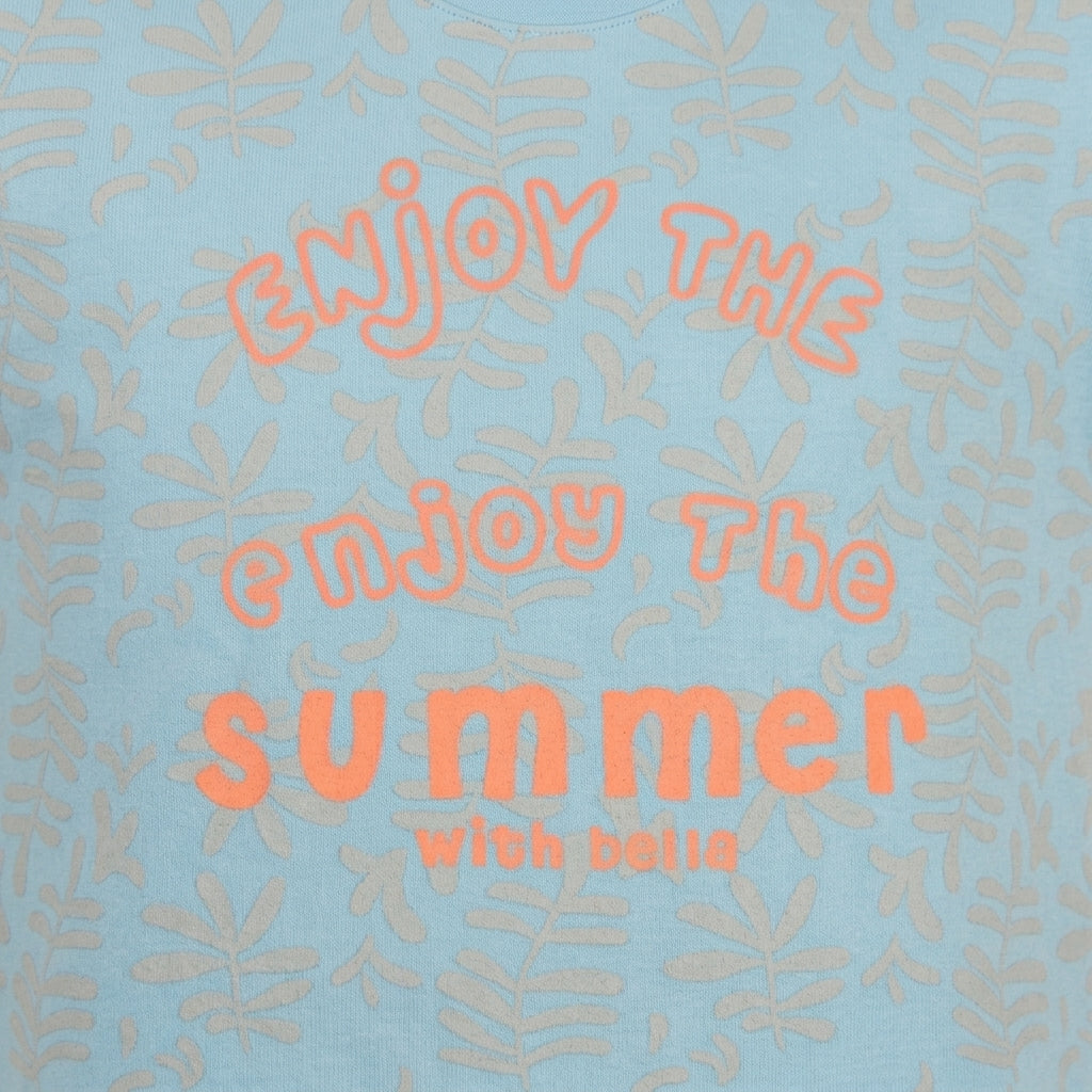 Kids Short Sleeve T Shirt With Summer Slogan Print