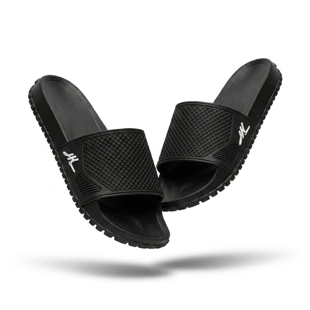 Men Textured Comfort Slide Sandals