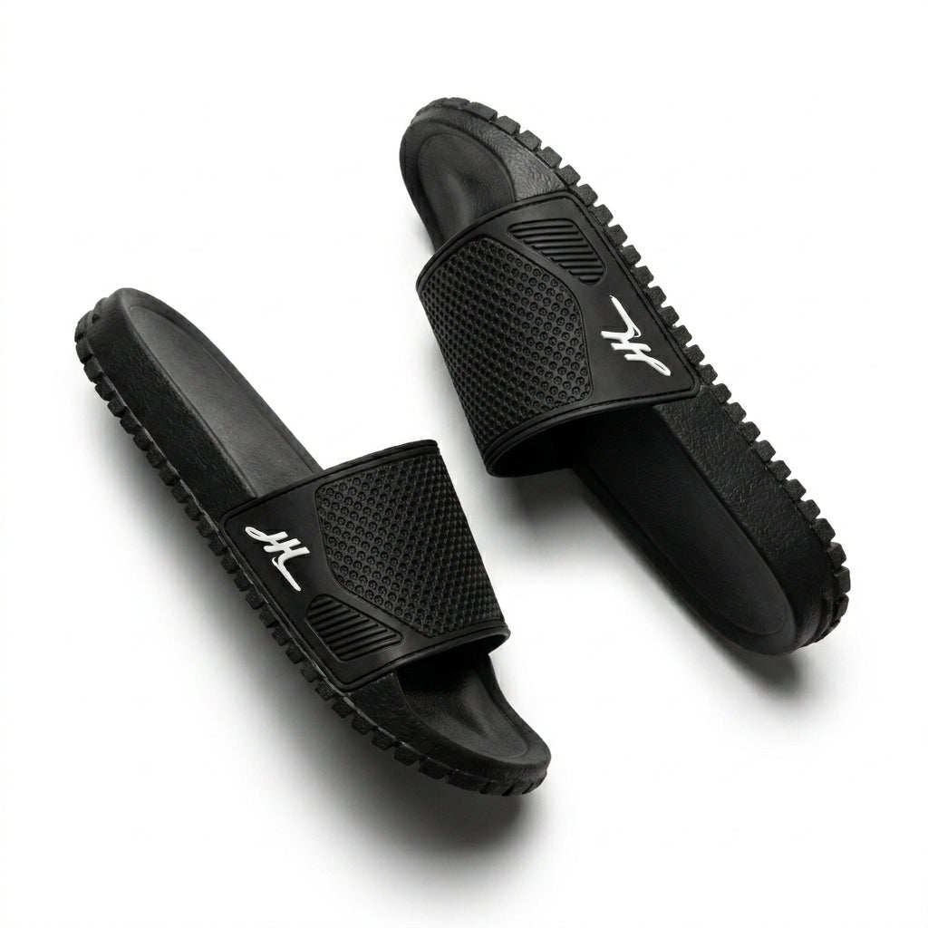 Men Textured Comfort Slide Sandals